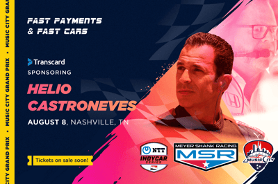 Transcard Sponsors MSR and Castroneves for the Nashville Grand Prix
