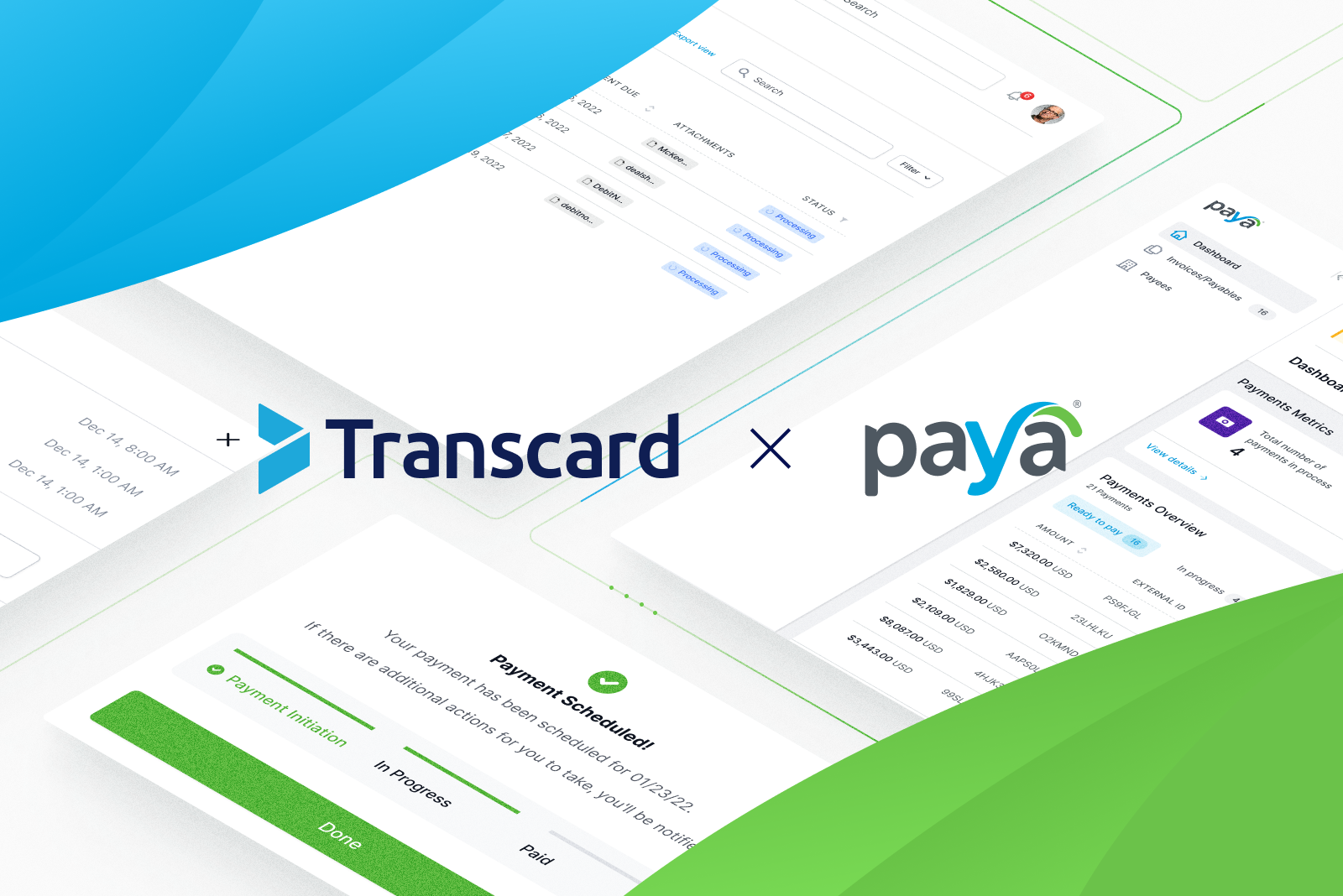 Paya Partners with Transcard, Adding Fully Integrated Accounts Payable Module